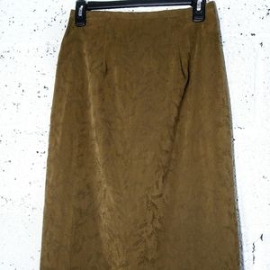 We Too Vtg Sz 7 Jr Long Stretch Soft Brown Skirt